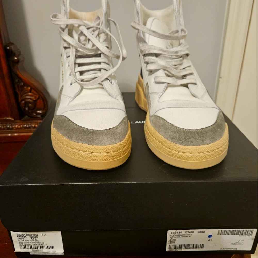 Saint LaurentColorblock High Top Sneakers,  Size 41